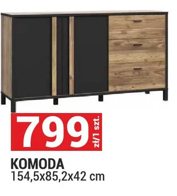 Komoda 154,5x85,2x42cm promocja w Merkury Market