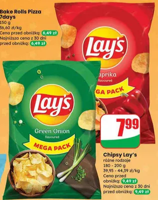 Chipsy różne rodzaje promocja w Dino