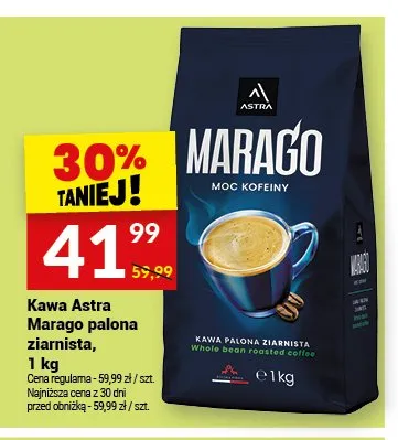Kawa Astra Marago palona ziarnista promocja w Twój Market