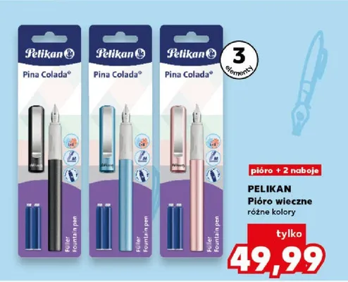 Zestaw pióro wieczne + 2 naboje Pelikan promocja w Kaufland