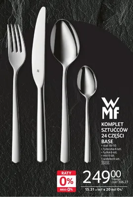 Komplet sztućców 24 części Base WMF promocja w Selgros