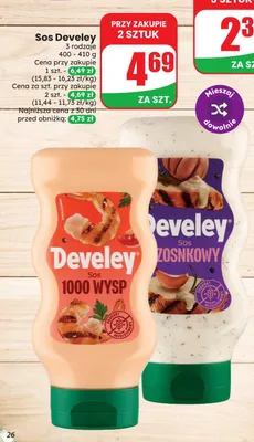 Sos Develey 1000 wysp promocja w Dino