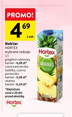 Nektar Hortex grejpfrut rubinowy promocja w Intermarche