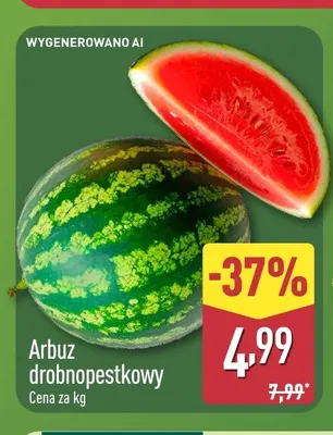 Arbuz drobnopestkowy promocja w Aldi
