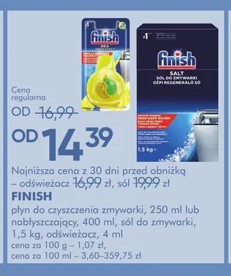 Odświeżacz do zmywarki FINISH 4ml promocja w Super-Pharm