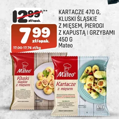 Pierogi z kapustą i grzybami Mateo promocja w Społem Praga