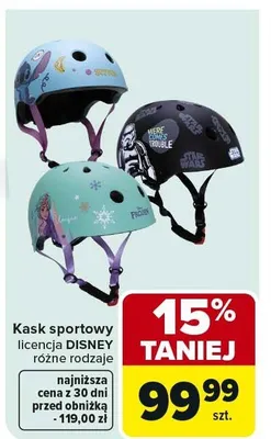 Kask sportowy licencja Disney różne rodzaje promocja w Carrefour