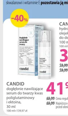 Serum do twarzy Candid dogłębnie nawilżające promocja w Hebe