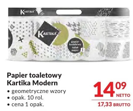 Papier toaletowy Kartika Modern geometryczne wzory promocja w Makro