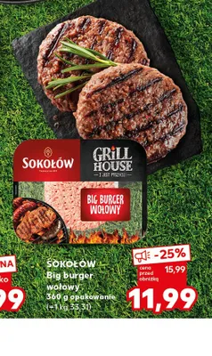 Big burger wołowy Sokołów promocja w Kaufland