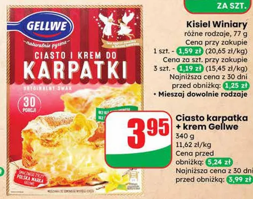 Ciasto karpatka + krem promocja w Dino