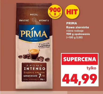 Kawa ziarnista Prima Aroma Intenso promocja w Kaufland
