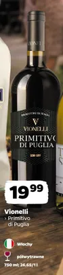 Wino czerwone Vionelli Primitivo di Puglia promocja w Netto