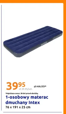 Materac dmuchany 1-osobowy Intex 76x191x25 cm promocja w Action