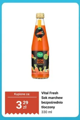 Sok marchew bezpośrednio tłoczony Vital Fresh promocja w Biedronka