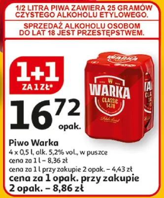 Piwo Warka promocja w Auchan