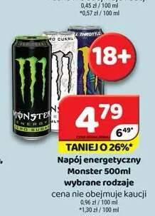 Napój energetyczny Monster promocja w Delfin