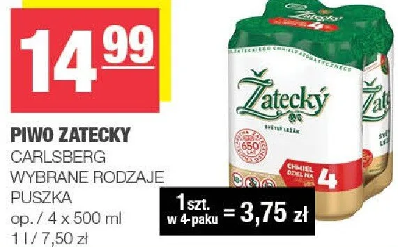Piwo Żatecky promocja w SPAR