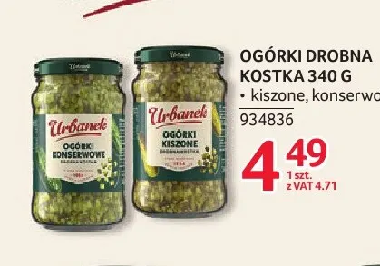 Ogórki drobna kostka konserwowe Urbanek promocja w Selgros