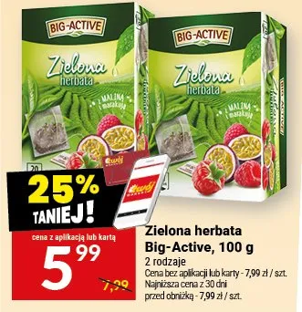 Zielona herbata Big-Active, 100g promocja w Twój Market