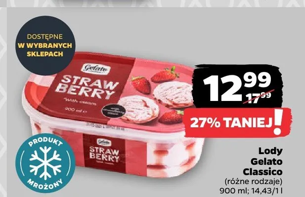 Lody Gelato Classico promocja w Netto