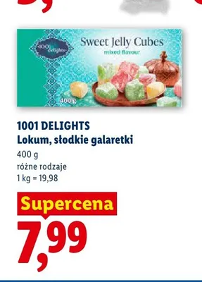 Lokum słodkie galaretki 1001 Delights promocja w Lidl