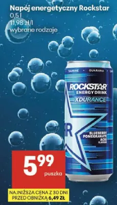 Napój energetyczny Rockstar wybrane rodzaje promocja w Delikatesy Centrum