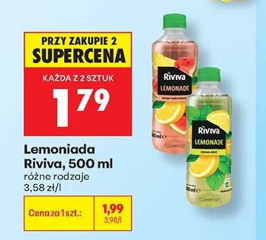 Lemoniada cytrynowo-arbuzowa Riviva promocja w Biedronka