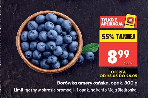 Borówka amerykańska promocja w Biedronka