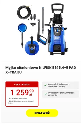Myjka ciśnieniowa Nilfisk E 145,4-9 PAD X-TRA EU promocja w Media Expert