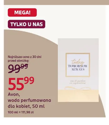 Woda perfumowana dla kobiet Avon promocja w Rossmann