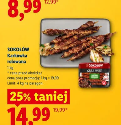 Karkówka rolowana Sokołów promocja w Lidl