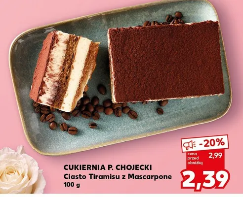 Ciasto Tiramisu z Mascarpone Cukiernia P. Chojecki promocja w Kaufland