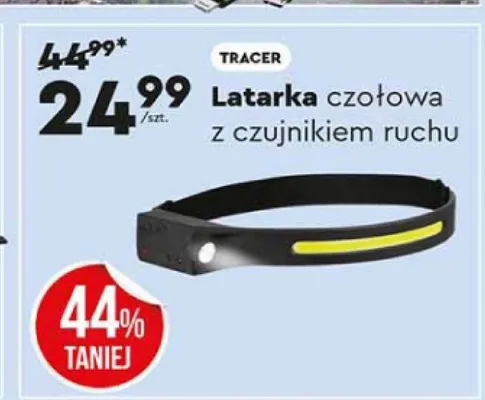 Latarka czołowa z czujnikiem ruchu promocja w Biedronka