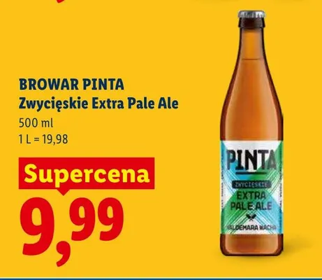 Piwo Pinta Zwycięskie Extra Pale Ale promocja w Lidl