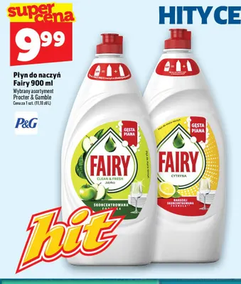 Płyn do naczyń Fairy jabłko promocja w TOPAZ
