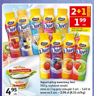 Jogurt pitny Jovi Duet promocja w Auchan