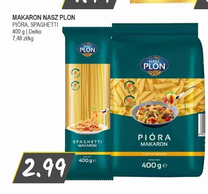 Makaron pióra Nasz Plon promocja w Słoneczko