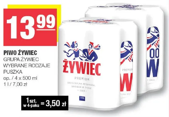 Piwo Żywiec promocja w SPAR