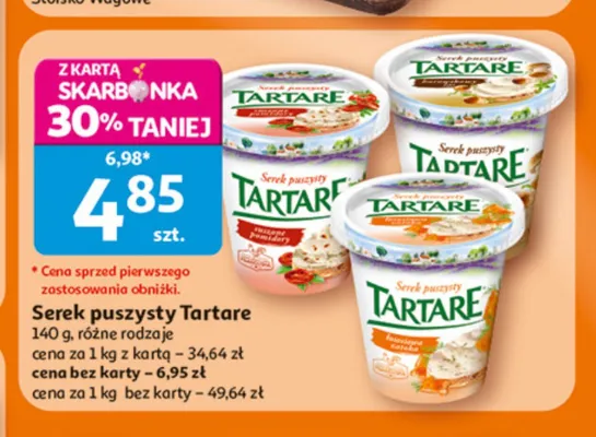Serek puszysty Tartare z suszonymi pomidorami promocja w Auchan