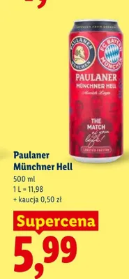 Piwo Paulaner Münchner Hell promocja w Lidl