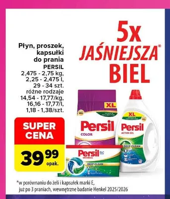 Płyn, proszek, kapsułki do prania Persil promocja w Carrefour