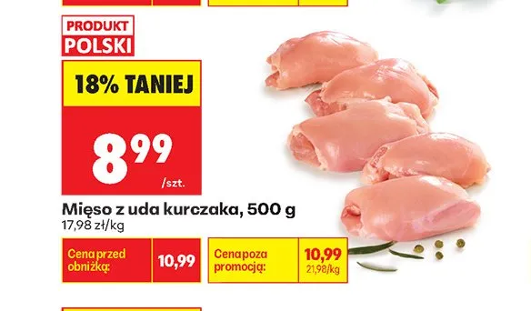 Mięso z uda kurczaka promocja w Biedronka