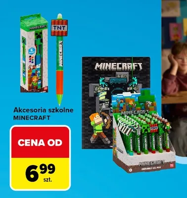Akcesoria szkolne Minecraft promocja w Carrefour