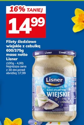 Filety śledziowe wiejskie z cebulką masa netto promocja w Hitpol