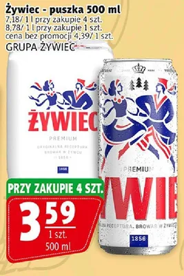 Piwo Żywiec puszka 500ml promocja w Prim Market