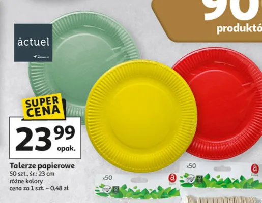 Talerze papierowe promocja w Auchan