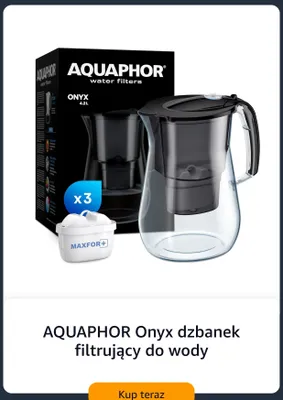 Dzbanek filtrujący do wody Aquaphor Onyx 4,2 l promocja w Amazon