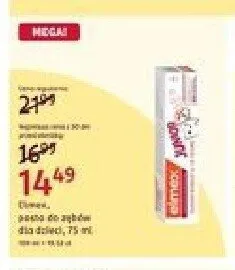 Pasta do zębów dla dzieci Elmex Junior promocja w Rossmann