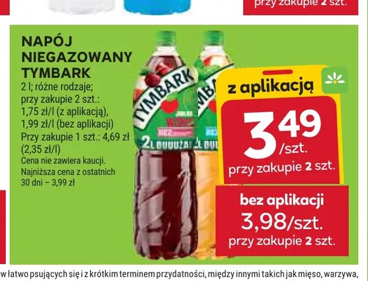 Napój niegazowany Tymbark promocja w Stokrotka